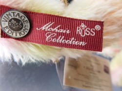 bear mohair rainbow button tag